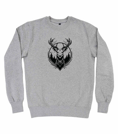 Deer in Forest Organic Sweatshirt