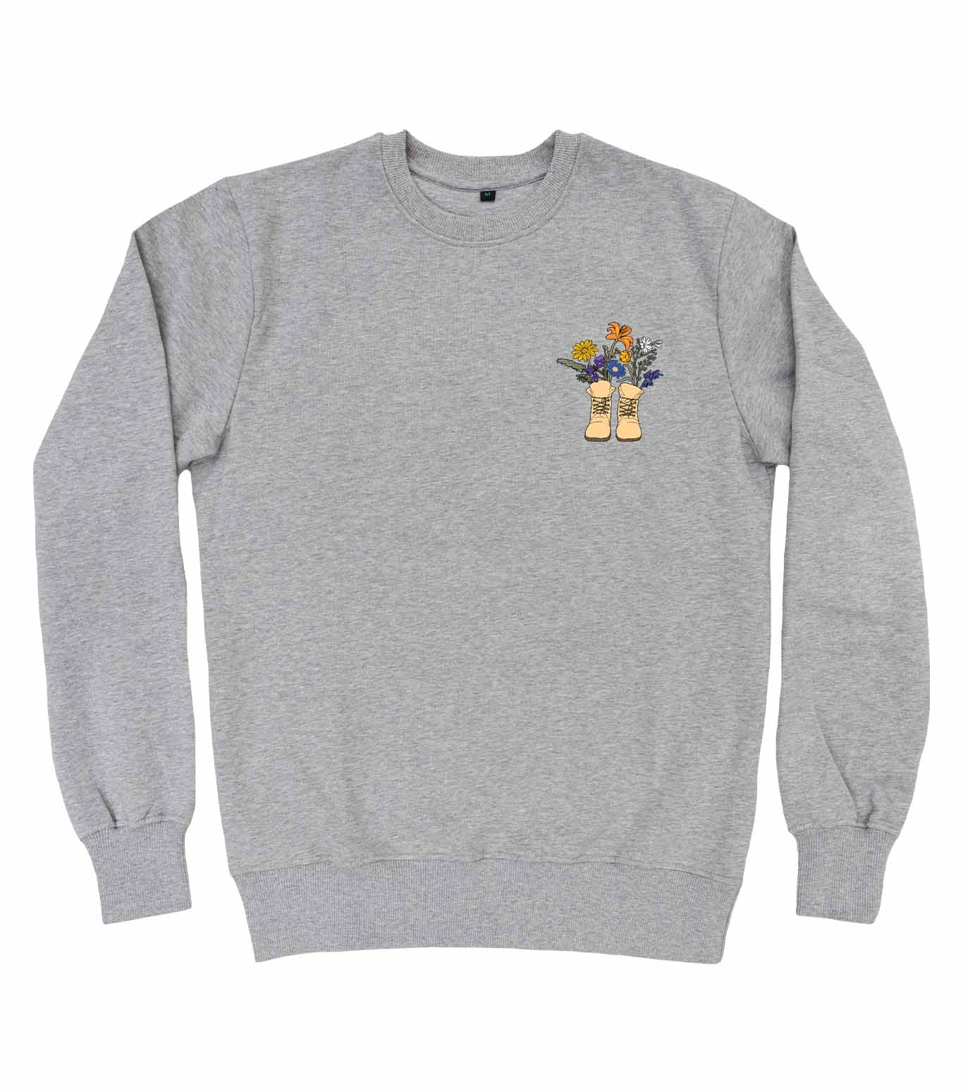 Flowers In Boots Organic Sweatshirt