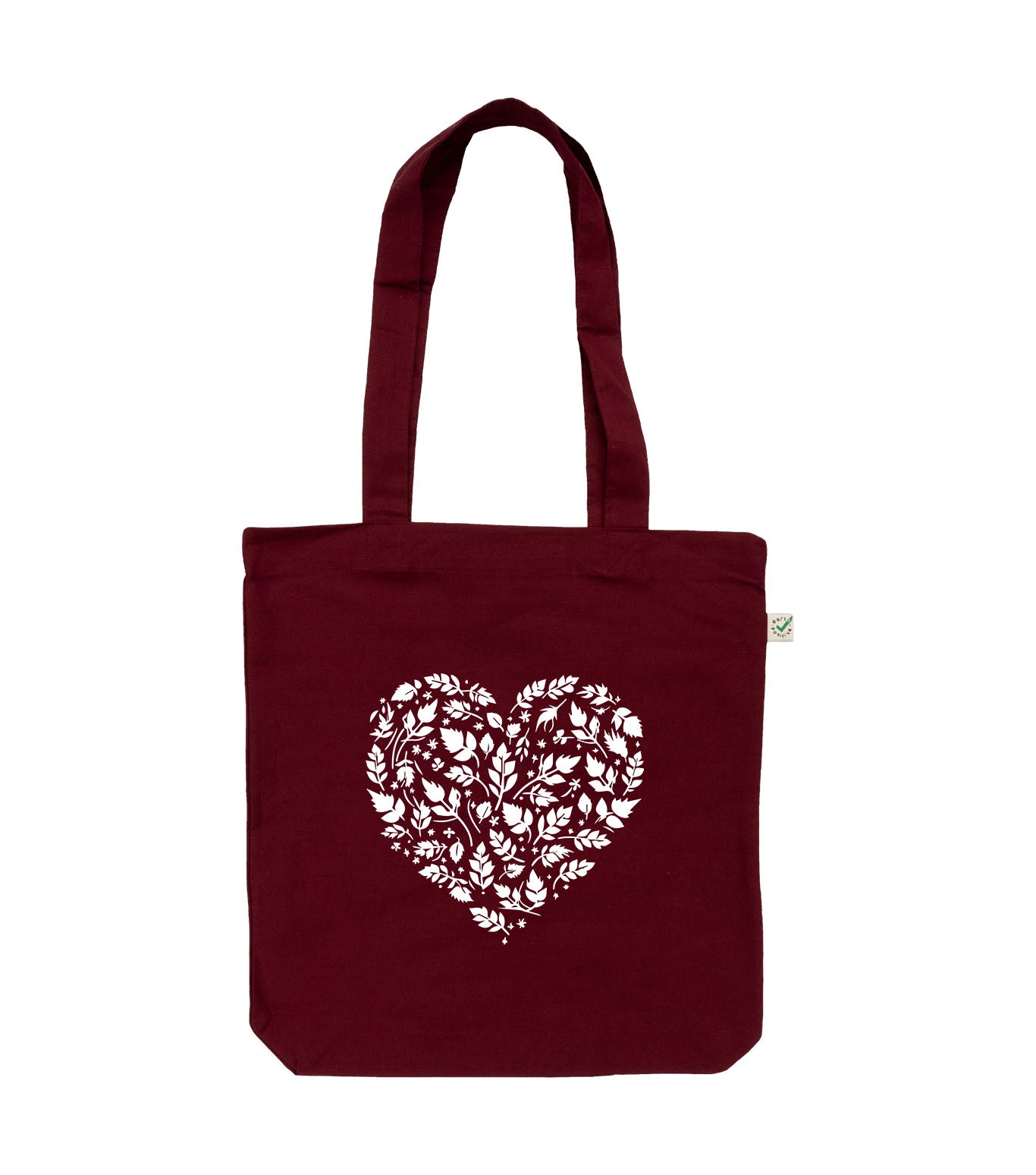 Leaf Heart Organic Tote Bag