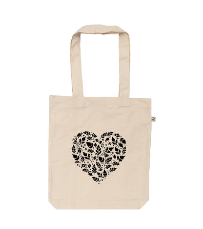 Leaf Heart Organic Tote Bag