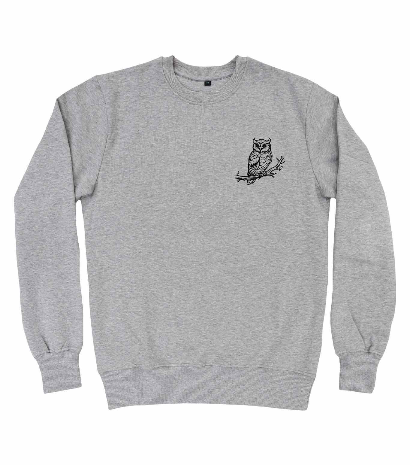 Owl On Branch Organic Sweatshirt