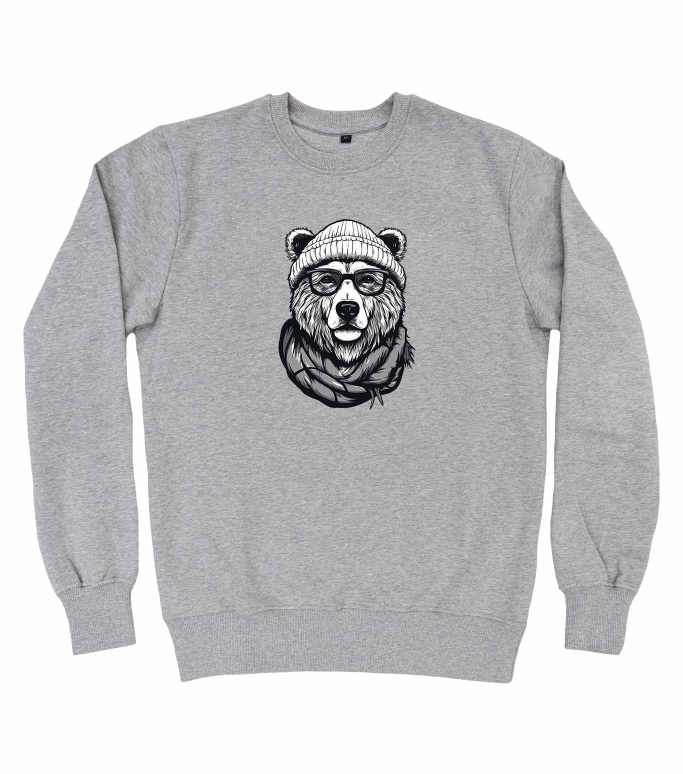 Bear With Beanie Organic Sweatshirt