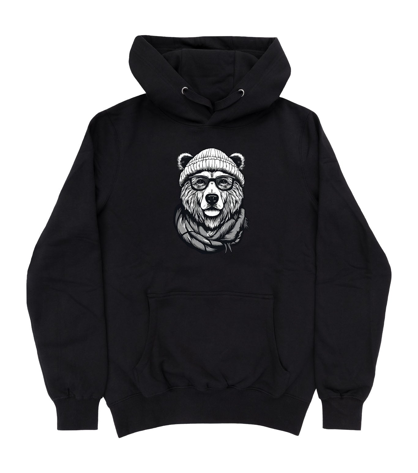 Bear With Beanie Organic Hoodie