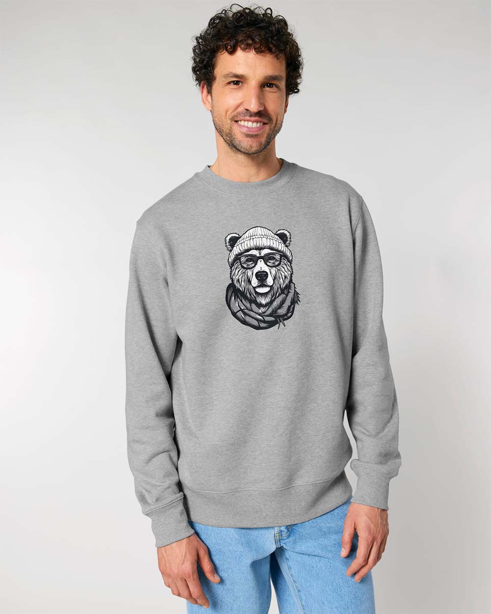 Bear With Beanie Organic Sweatshirt