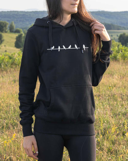 Birds On Wire Organic Hoodie