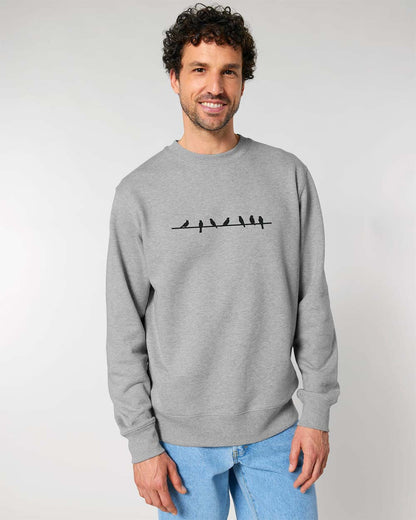 Birds On Wire Organic Sweatshirt