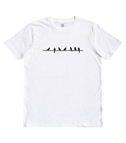 Birds On Wire Organic T-Shirt