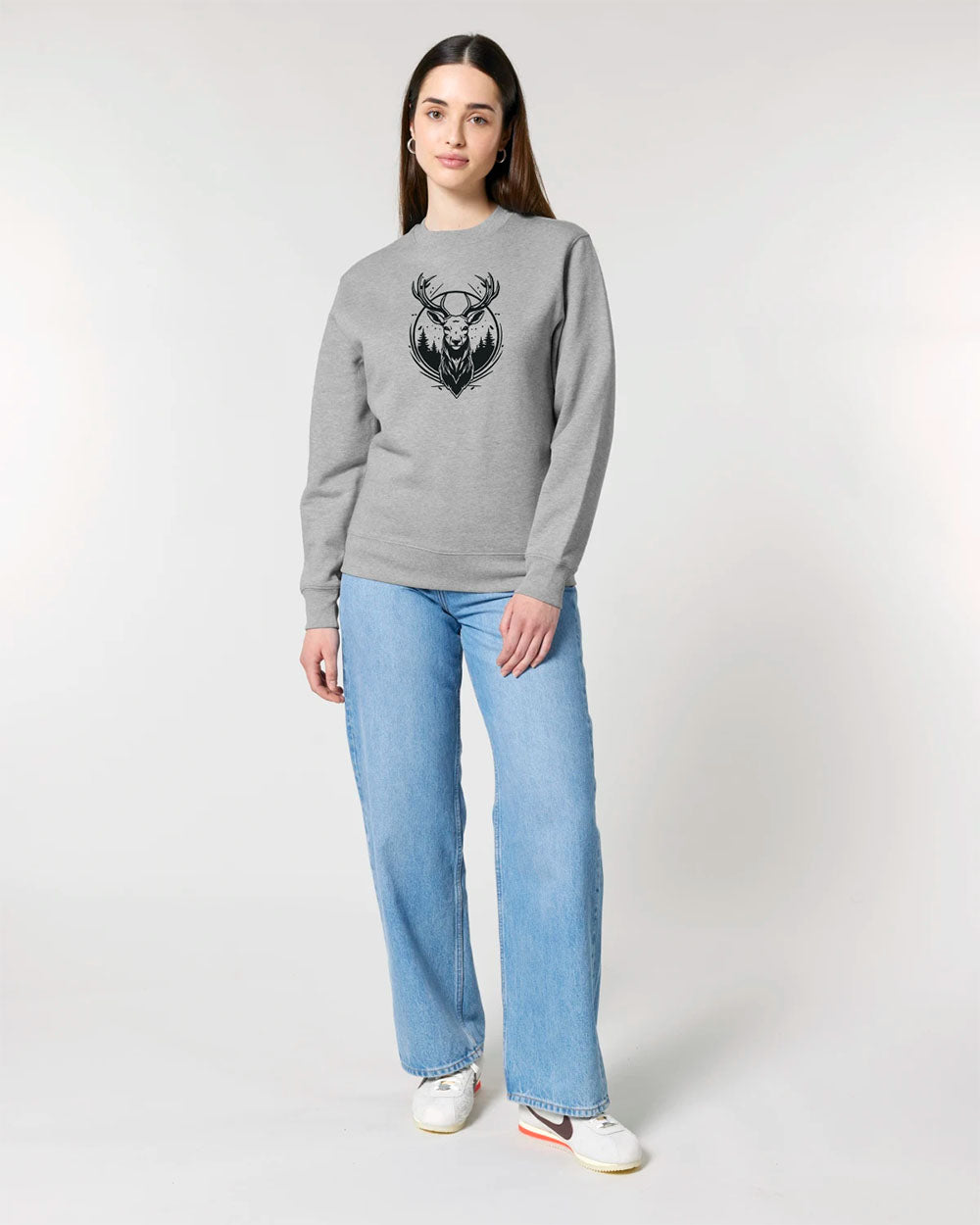 Deer in Forest Organic Sweatshirt