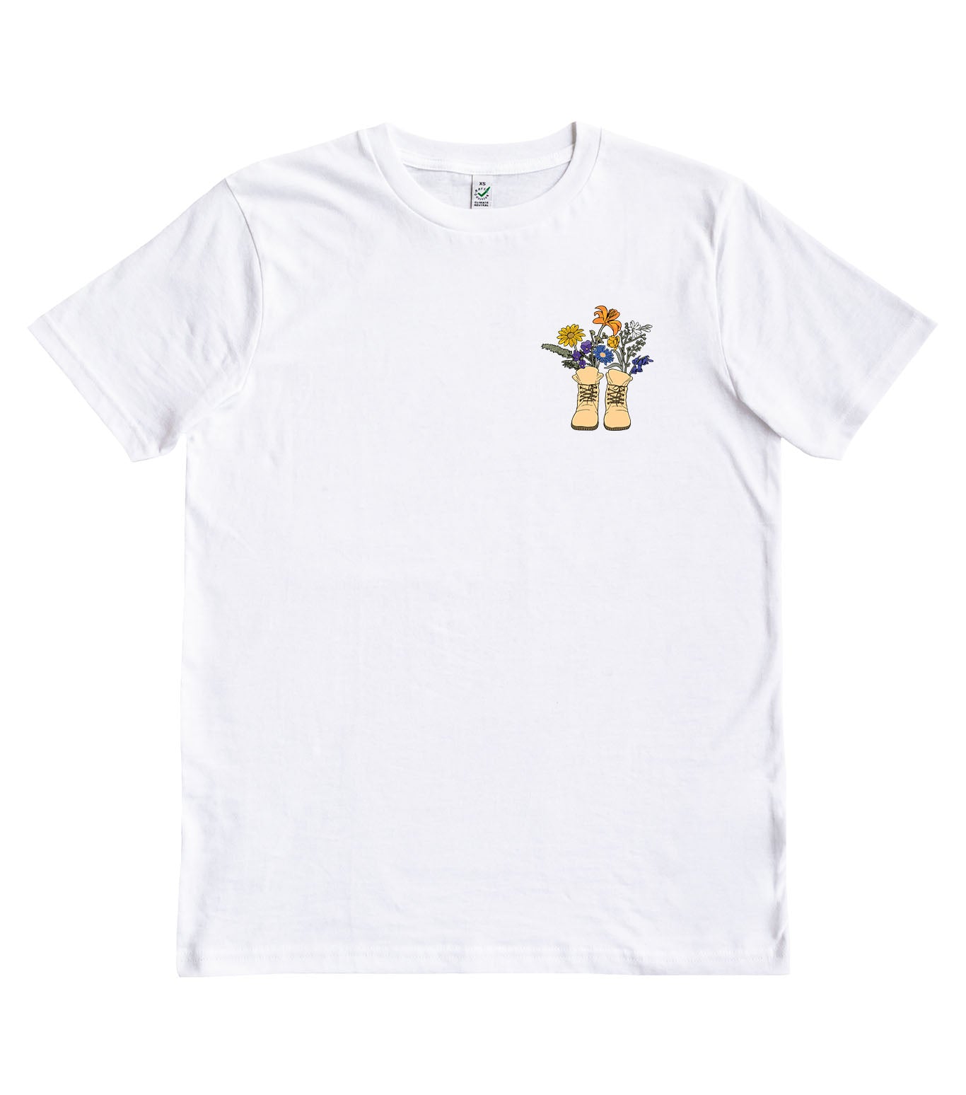 Flowers In Boots Organic T-Shirt