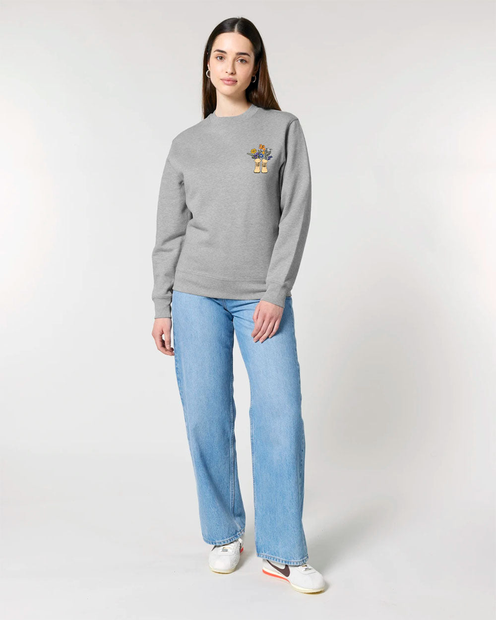 Flowers In Boots Organic Sweatshirt